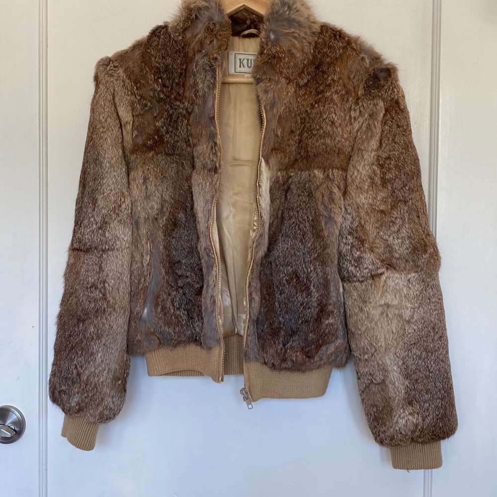 Kuki fur vintage bomber jacket